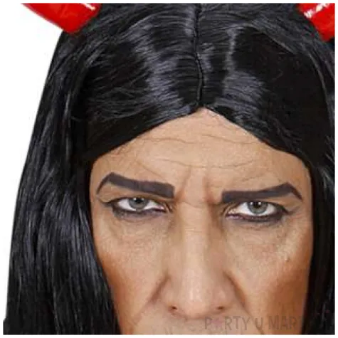 peruka party diabel z rogami czarna widmann