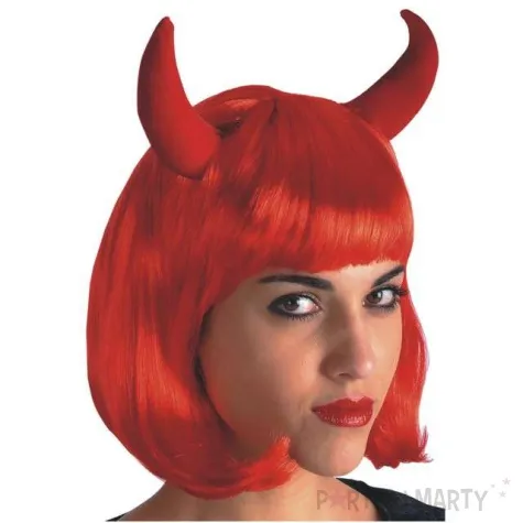 peruka party diablica z rogami czerwona carnival toys