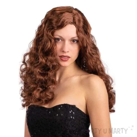 peruka party dlugie fale brazowa carnival toys