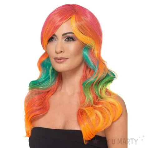 peruka party dlugie fale kolorowa smiffys