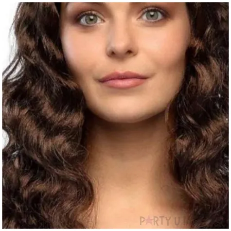 peruka party dlugie loki z warkoczami brazowy boland