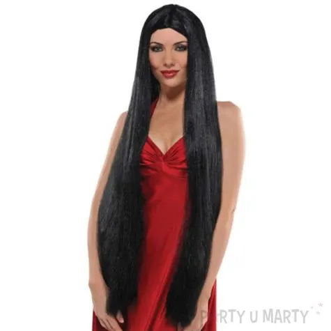 peruka party dlugie wlosy czarne amscan