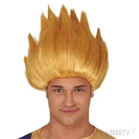peruka party dragon ball son gohan zlota guirca