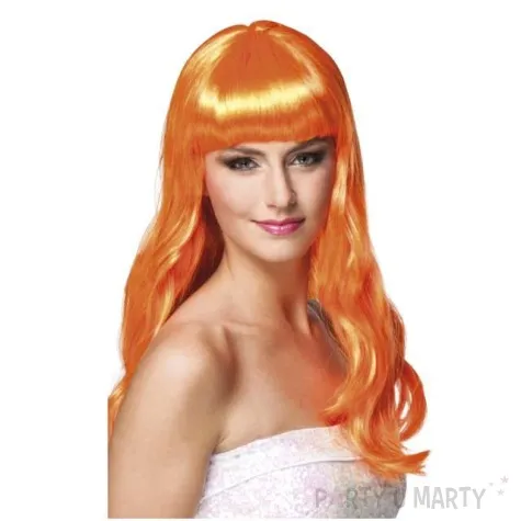 peruka party elegancka dziewczyna pomaranczowa boland