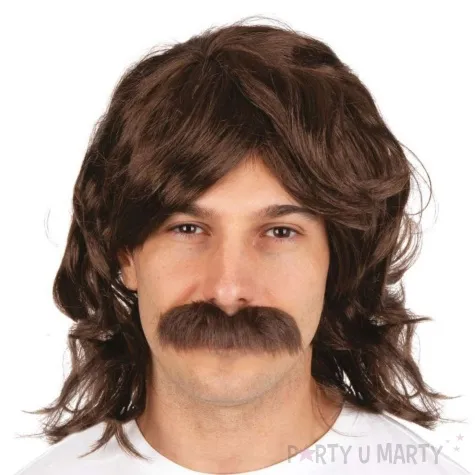 peruka party fale i was lata 70 brazowy ptitclown