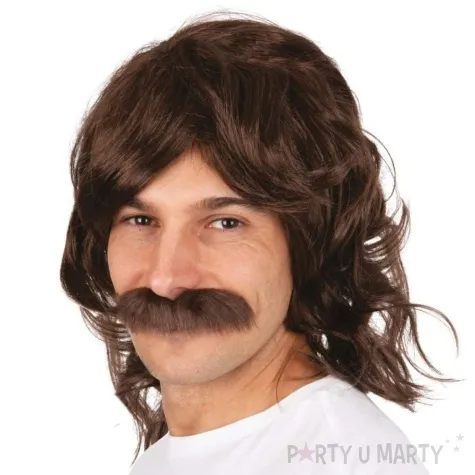 peruka party fale i was lata 70 brazowy ptitclown