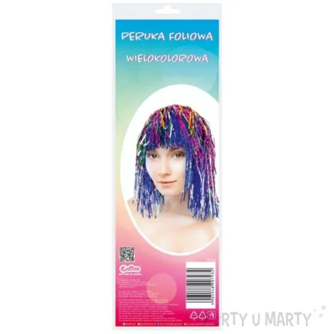 peruka party foliowa mix wielokolorowa godan