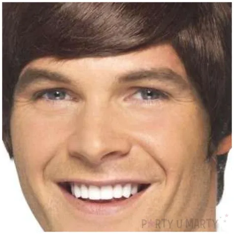 peruka party fryzura z lat 60 brazowa smiffys