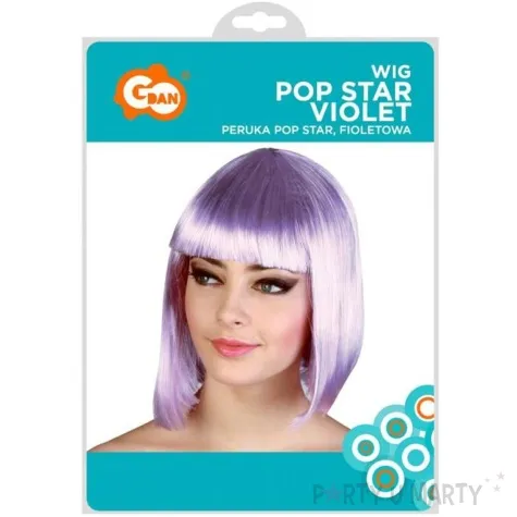 peruka party gwiazda popu fioletowy godan