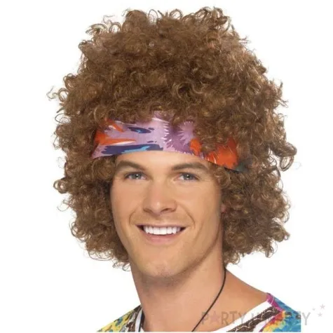 peruka party hipis brazowe smiffys