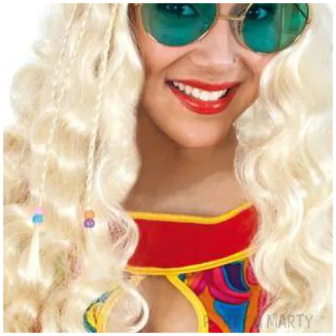 peruka party hipiska blond fries