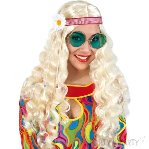 peruka party hipiska blond fries