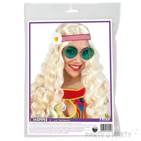 peruka party hipiska blond fries