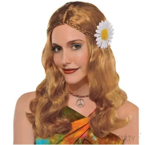 peruka party hipiska z kwiatkiem amscan