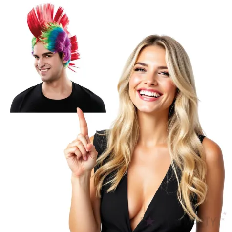 peruka party irokez teczowa fyasa