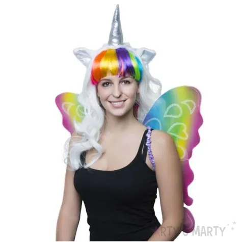 peruka party jednorozec kolorowa funny fashion