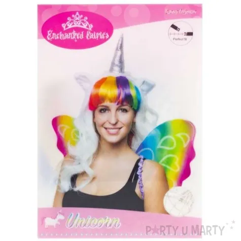 peruka party jednorozec kolorowa funny fashion