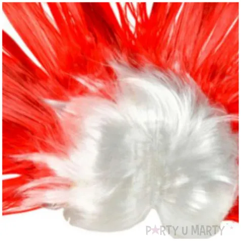 peruka party kibic bialo czerwona arpex