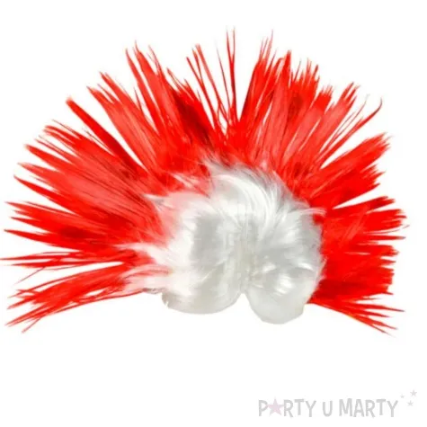 peruka party kibic bialo czerwona arpex