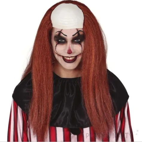 peruka party klaun z lysina brazowa guirca