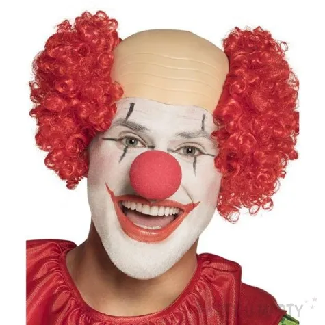 peruka party klaun z lysina czerwona boland