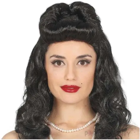 peruka party krolowa balu czarna guirca