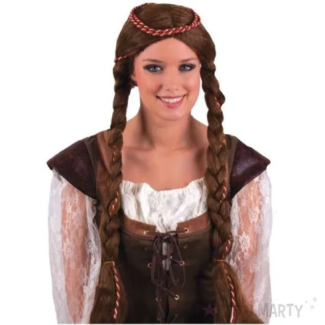 peruka party ksiezniczka brazowa funnyfashion