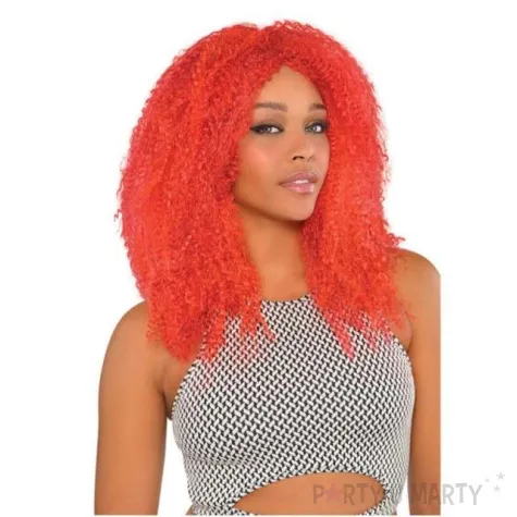 peruka party loczki czerwony amscan