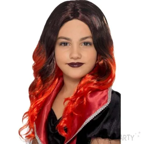 peruka party mala czarownica czarno czerwona smiffys