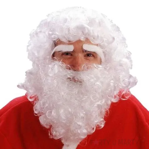 peruka party mikolaj z broda i brwiami