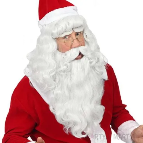 peruka party mikolaj z broda i wasami