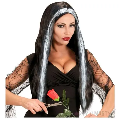 peruka party morticia addams czarna widmann