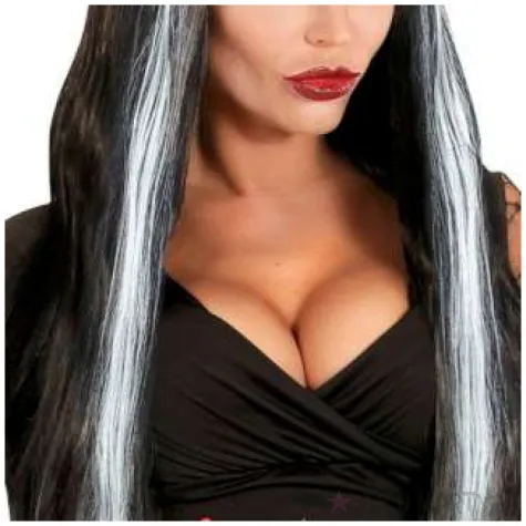 peruka party morticia addams czarna widmann