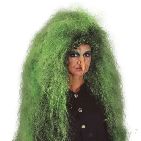 peruka party mroczna czarownica zielono czarny guirca