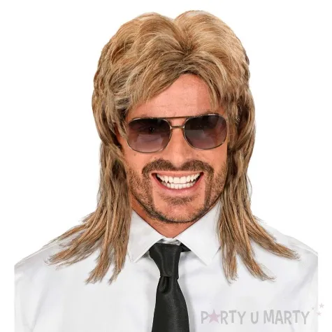 peruka party mullet lata 80 blond widmann