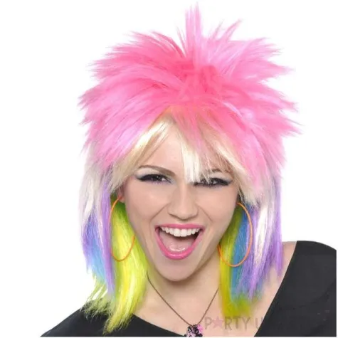 peruka party neon punk amscan