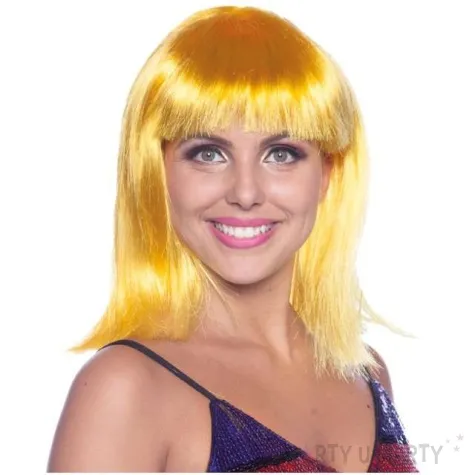 peruka party neon zolty folat