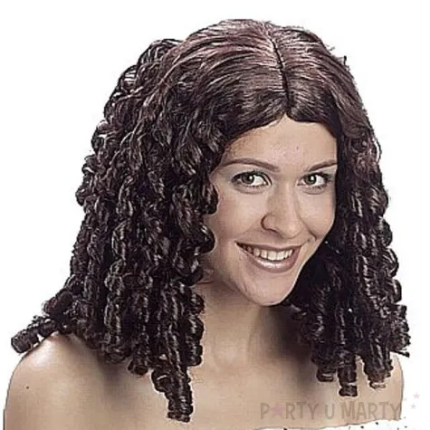 peruka party niewinne loczki brazowa