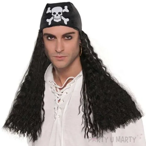 peruka party piracka z chusta amscan