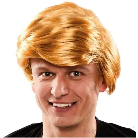 peruka party prezydent trump blond fyasa