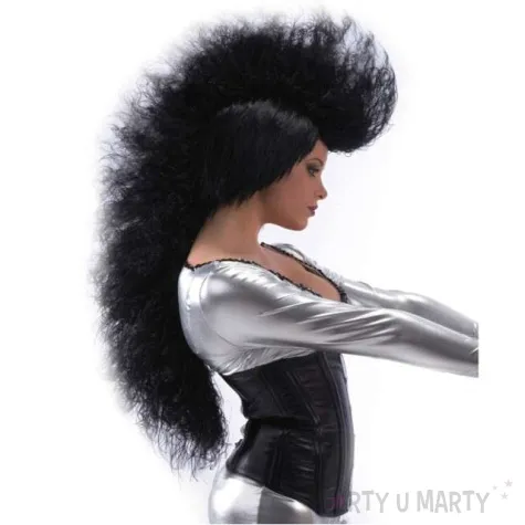 peruka party punk irokez xxl czarna carnival toys