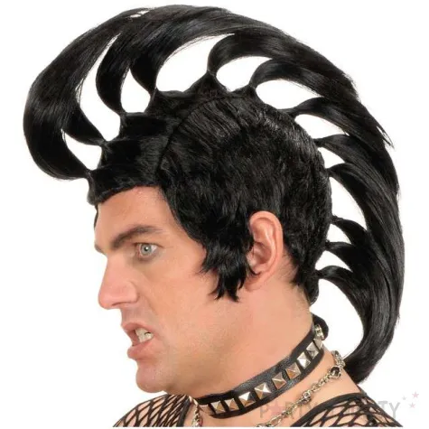 peruka party punk mohawk czarna widmann