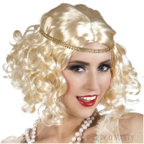 peruka party retro lata 20 blond boland