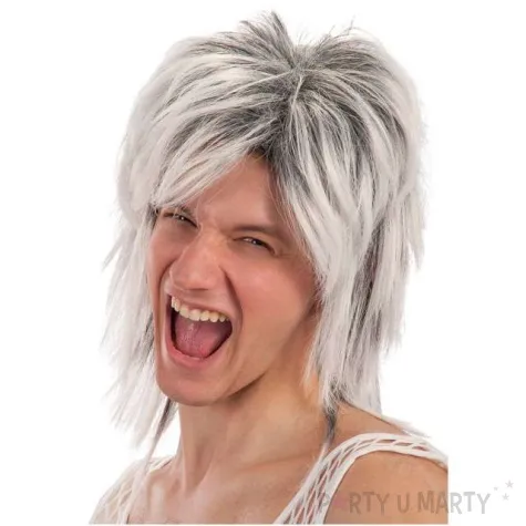 peruka party rock star bialo czarna carnival toys