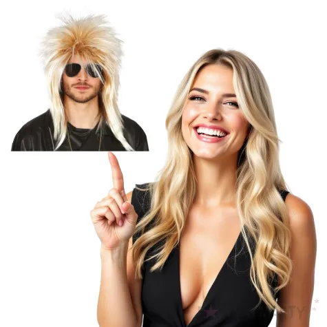 peruka party rock star blond guirca