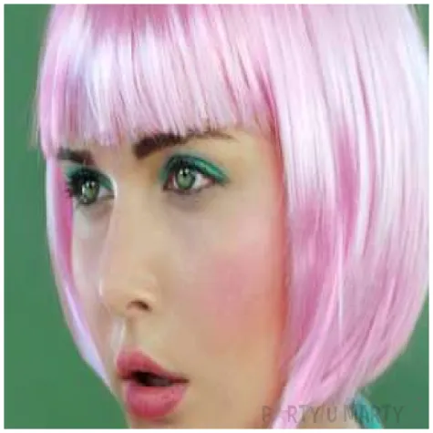 peruka party rozowa 1 szt