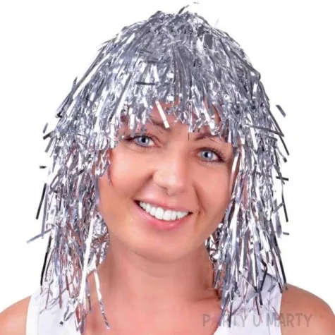 peruka party srebrny aniol foliowa arpex