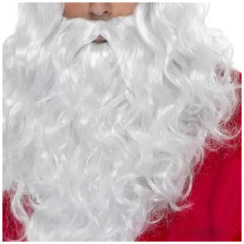 peruka party swiety mikolaj z broda dluga biala smiffys