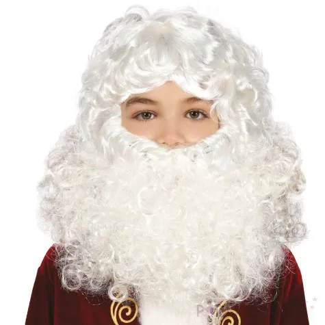 peruka party swiety mikolaj z wasami i broda dzieciecy guirca