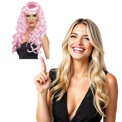 peruka party syrena rozowa smiffys